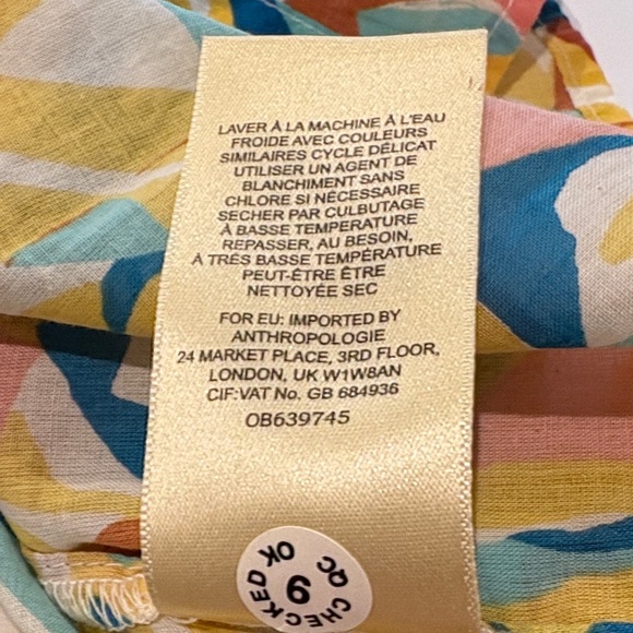 Anthropologie Danielle Kroll Brooklynnite Geometric Printed top Women'sLarge NEW - Picture 14 of 14